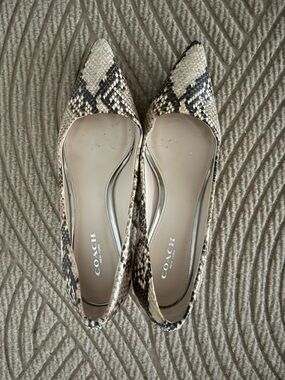 VTG COACH Snakeskin kitten heel pumps.  7.5. GREAT CONDITION